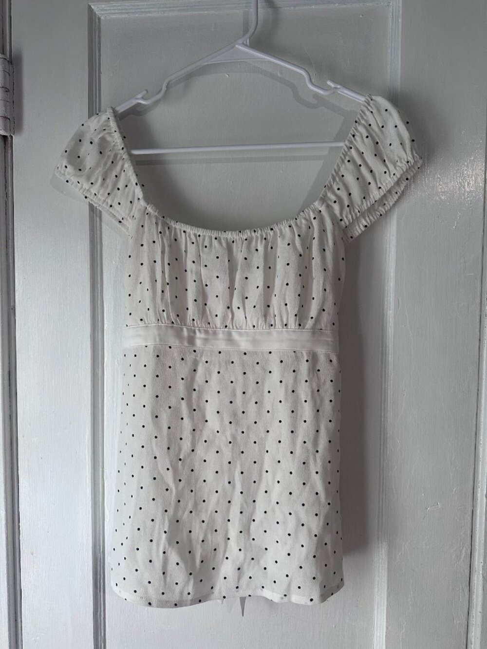 Polka dot babydoll top